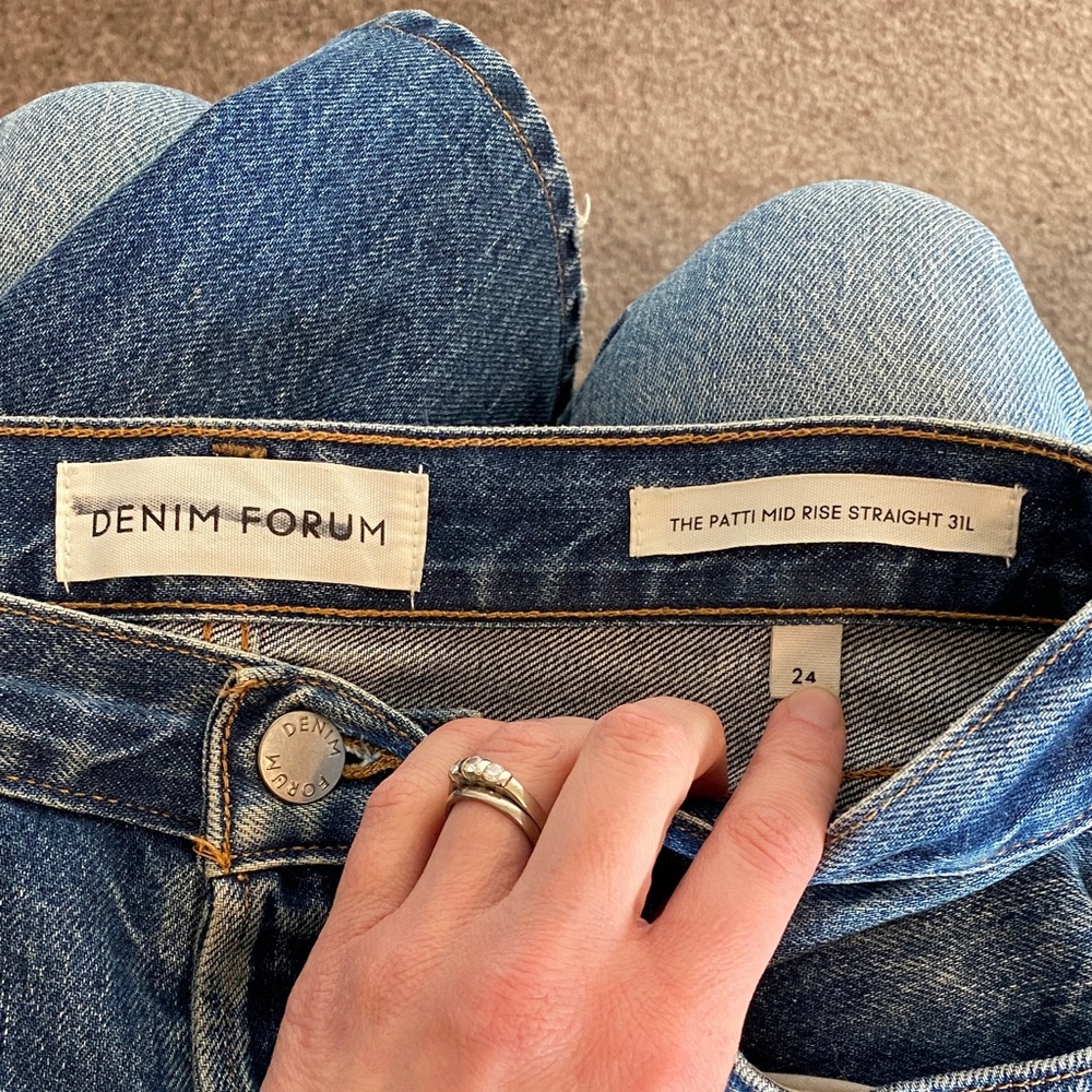 Denim Forum Patti Mid-rise Straight jeans - Picture 3 of 5